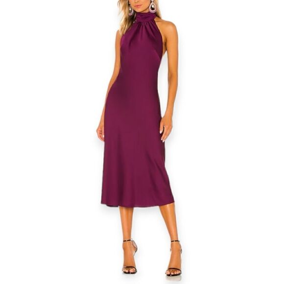 Lovers + Friends Dresses & Skirts - Lovers & Friends Raya midi dress Size Xl Halterneck Satin Revolve